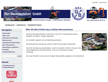 Tablet Screenshot of bax-baumaschinen.de